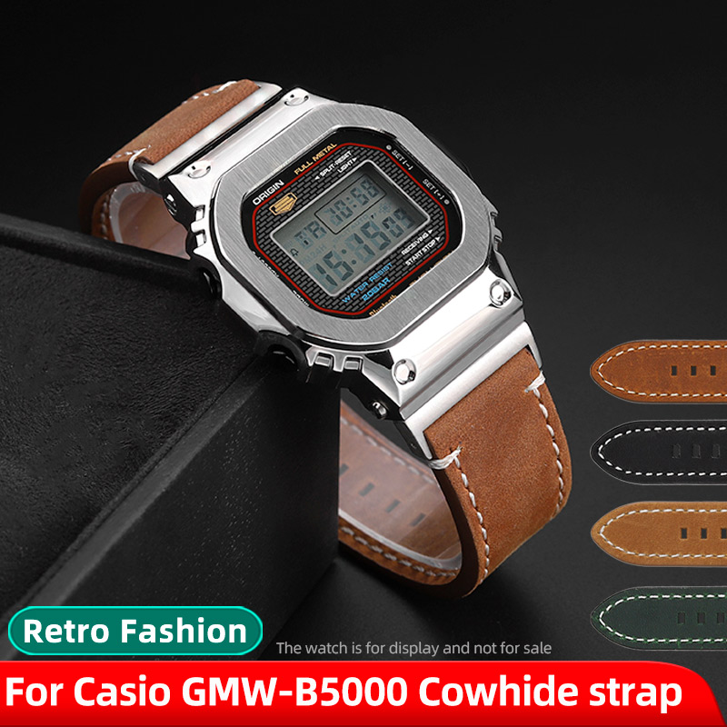Luxury Watch G Shock - GMW-B5000 Винтажный ремешок из воловьей кожи