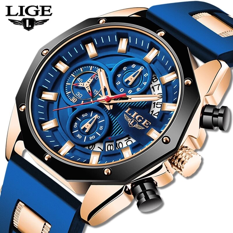 Luxury Watch Manufacturers - LIGE модные мужские часы лучший бренд