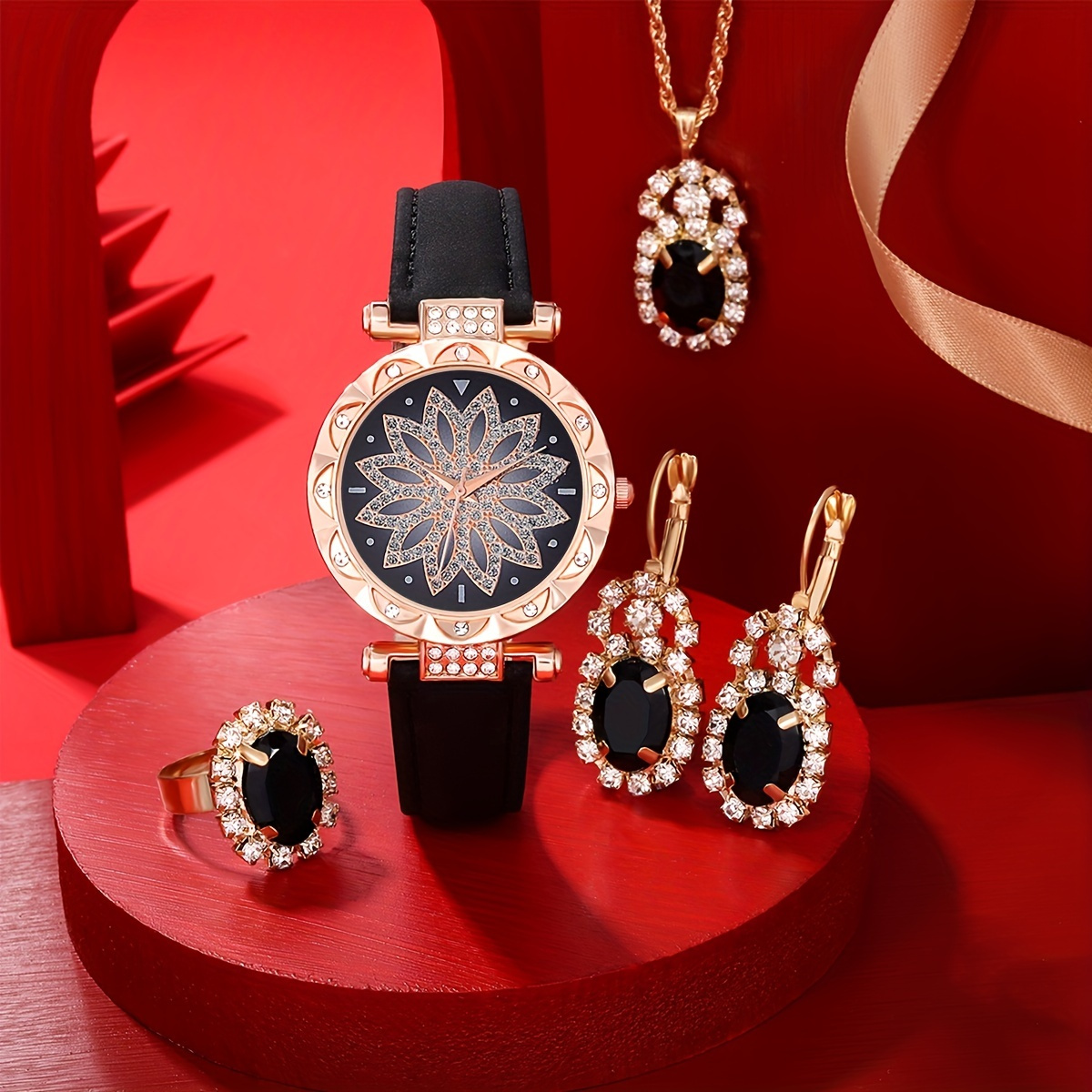 Luxury Watch Gift For Her - Роскошные кварцевые часы с кристаллами, блестящим