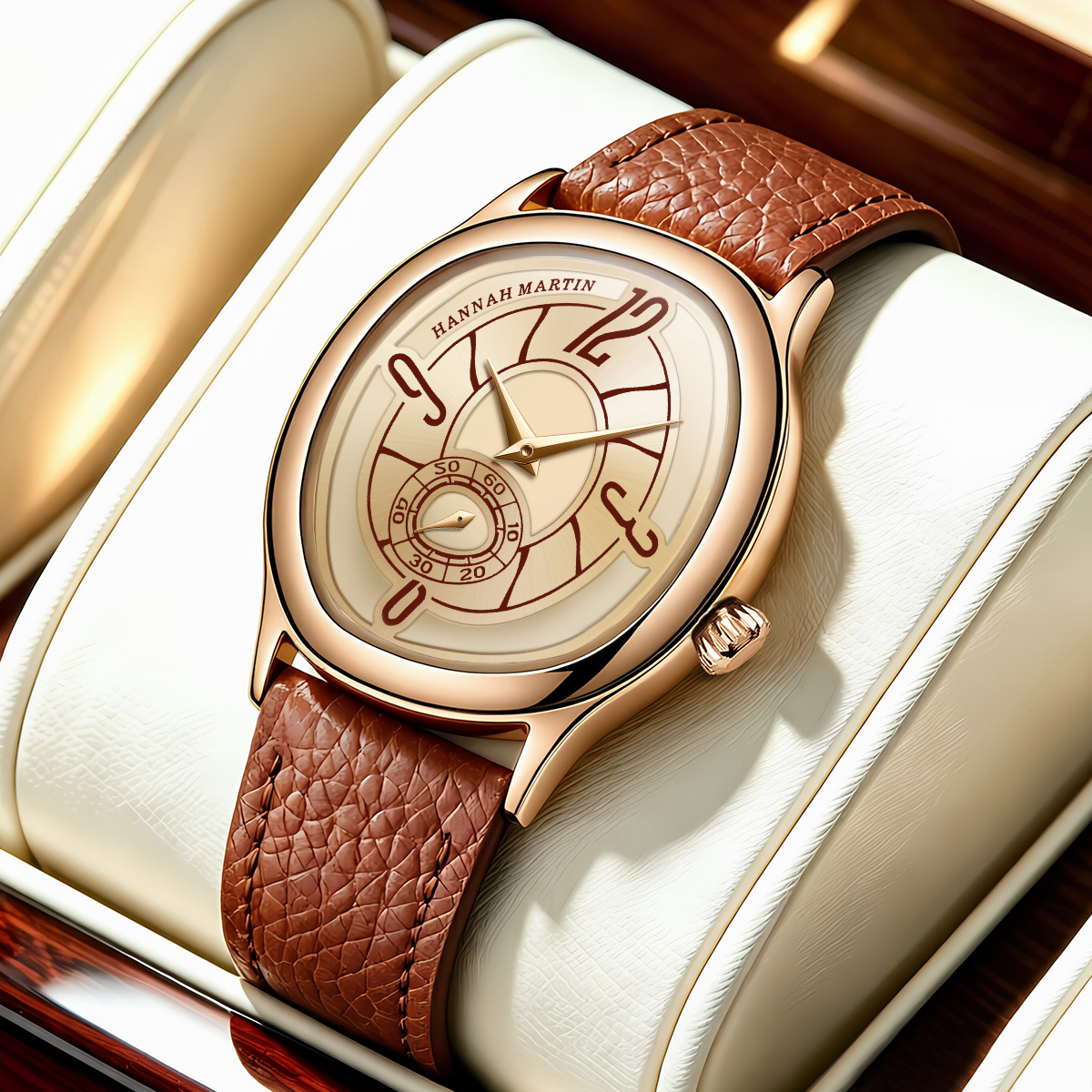Luxury Watches - Часы HANNAH MARTIN, модные кожаные, 40