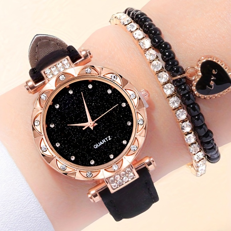 Luxury Watch Gift For Her - Модные кварцевые часы с звездным дизайном,