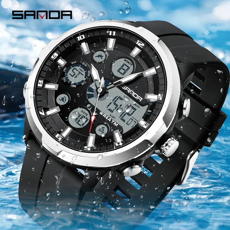 SANDA 9053 50 м водонепроницае – обзор и цена Luxury Watch G Shock