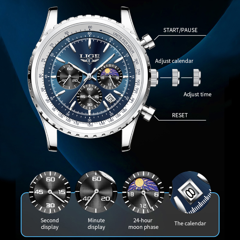 Часы наручные LIGE Мужские ква – обзор и цена Luxury Watch Manufacturers