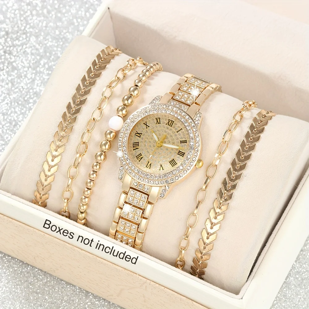 6 шт./компл. женские роскошные – обзор и цена Luxury Watch Gift For Her